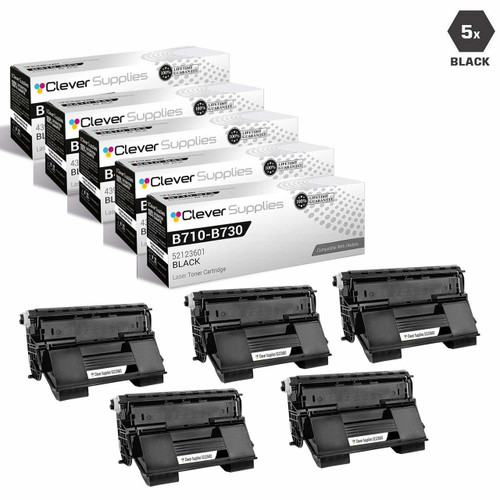 Compatible Okidata B710 B720 B730 (52123601) Toner Cartridge, Black, 15K High Yield main image 1