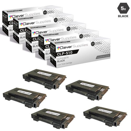 Compatible Samsung CLP-510 Toner Cartridge 5 Black (CLP-510D7K ...