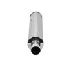 2.25" 57mm 4" Round 18" Profusion 304 Stainless Steel Exhaust Silencer Resonator