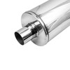 2.5" 63mm 7" Round x 14" Profusion 304 Stainless Steel Exhaust Silencer Muffler