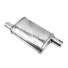 2" 51mm 3.5" x 7" Oval x 11" O/O Profusion 304 Stainless Steel Exhaust Silencer