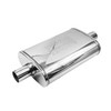 2.5" 63mm 4" x 9" Oval x 14" Profusion 304 Stainless Steel Exhaust Silencer