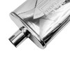 2.5" 63mm 4" x 9" Oval x 14" Profusion 304 Stainless Steel Exhaust Silencer