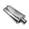 3" 76mm 4" x 9" Oval x 18" C/O Profusion 304 Stainless Steel Exhaust Silencer