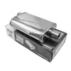 3" 76mm 4" x 9" Oval x 14" C/O Profusion 304 Stainless Steel Exhaust Silencer