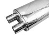 2.5" 63mm 5" x 8" Oval x 14" D/D Profusion 304 Stainless Steel Exhaust Silencer