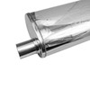 3" 76mm 5" x 8" Oval x 18" O/O Profusion 304 Stainless Steel Exhaust Silencer