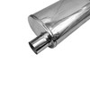 2.5" 63mm 5" x 8" Oval x 14" O/O Profusion 304 Stainless Steel Exhaust Silencer