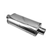 3" 76mm 5" x 8" Oval x 18" Profusion 304 Stainless Steel Exhaust Silencer