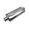3" 76mm 5" x 8" Oval x 18" Profusion 304 Stainless Steel Exhaust Silencer