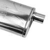2" 51mm 5" x 8" Oval x 18" C/O Profusion 304 Stainless Steel Exhaust Silencer