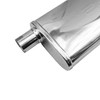 2.25" 57mm 4"x 9" Oval x 18" O/O Profusion 304 Stainless Steel Exhaust Silencer