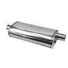 2.25" 57mm 5"x 8" Oval x 18" C/O Profusion 304 Stainless Steel Exhaust Silencer