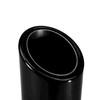 3 inch Round Slash Cut - Rolled Edge Black Chrome 304 Stainless Steel Exhaust Tip  - PE35005