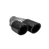 3 inch Round Slash Cut Black Chrome 304 Stainless Steel Exhaust Tip  - PE35011L