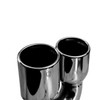 2.95 x 3.93 inch Oval Slash Cut - Rolled Edge Mirror Polished 304 Stainless Steel Exhaust Tip  - PE35034R