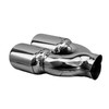2.95 x 3.93 inch Oval Slash Cut - Rolled Edge Mirror Polished 304 Stainless Steel Exhaust Tip  - PE35034R