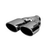 2.95 x 3.93 inch Oval Slash Cut - Rolled Edge Mirror Polished 304 Stainless Steel Exhaust Tip  - PE35034R