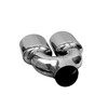 2.95 x 3.93 inch Oval Slash Cut - Rolled Edge Mirror Polished 304 Stainless Steel Exhaust Tip  - PE35033