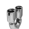 2.36 x 3.93 inch Oval Oval - Rolled Edge - Slash Cut Mirror Polished 304 Stainless Steel Exhaust Tip  - PE35031
