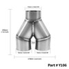 3 inch 76mm Exhaust Y Pipe 304 Stainless Steel Y Piece