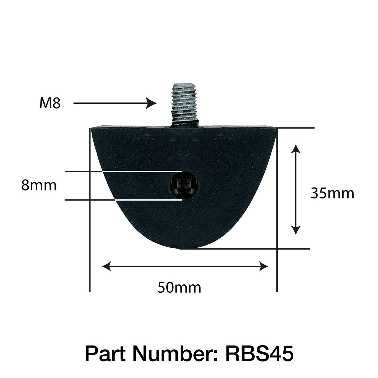 Universal Exhaust Mounting Rubber - RBS45