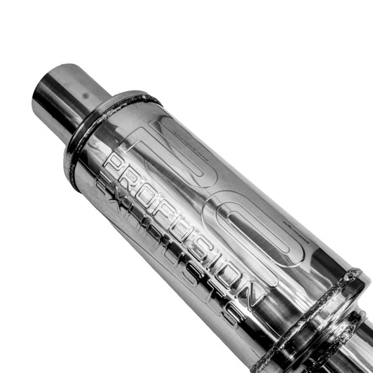 2.25" 57mm 4" Round 9" Profusion 304 Stainless Steel Exhaust Silencer Resonator