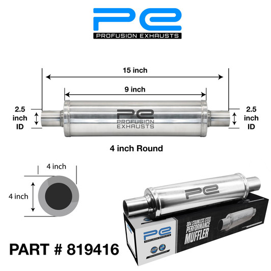 Profusion 304 Stainless Steel Round Oval Silencers Mufflers - Page 2