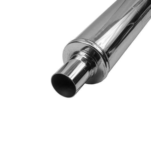 2" 51mm 4" Round x 22" Profusion 304 Stainless Steel Exhaust Silencer Resonator