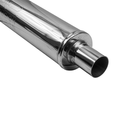 2" 51mm 4" Round x 22" Profusion 304 Stainless Steel Exhaust Silencer Resonator