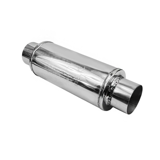 3.5" 89mm 6" Round x 14" Profusion 304 Stainless Steel Exhaust Silencer Muffler