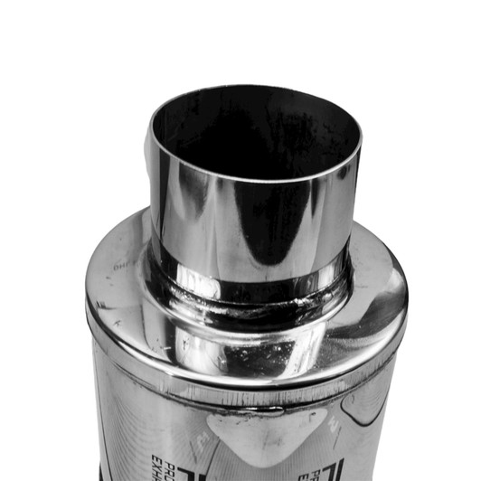 3.5" 89mm 6" Round x 6" Profusion 304 Stainless Steel Exhaust Silencer Muffler