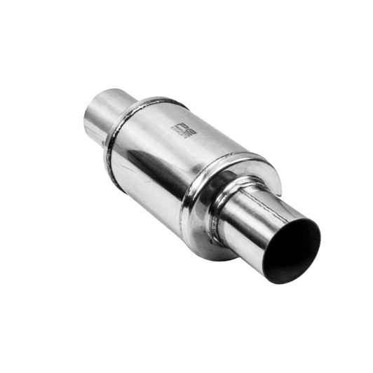 2.25" 57mm 6" Round x 6" Profusion 304 Stainless Steel Exhaust Silencer Muffler