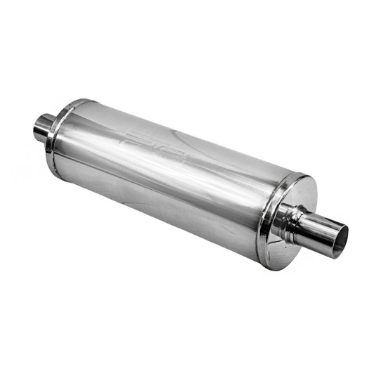 2.5" 63mm 6" Round x 18" Profusion 304 Stainless Steel Exhaust Silencer Muffler