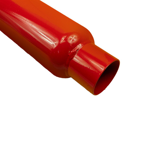 2.25" 57mm 3.5" Round x 22" Pro Bomb Glass Pack Exhaust Silencer Cherry Red
