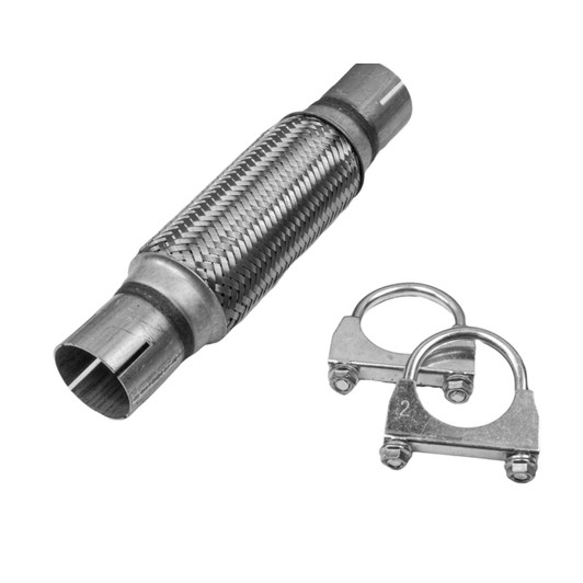 50mm x 350mm Clamp On Exhaust Flexible Joint Repair Flexi Pipe tube Flex