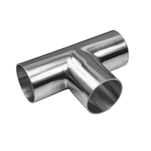 57mm OD EQUAL TEE EXHAUST PIPE 304 STAINLESS STEEL POLISHED