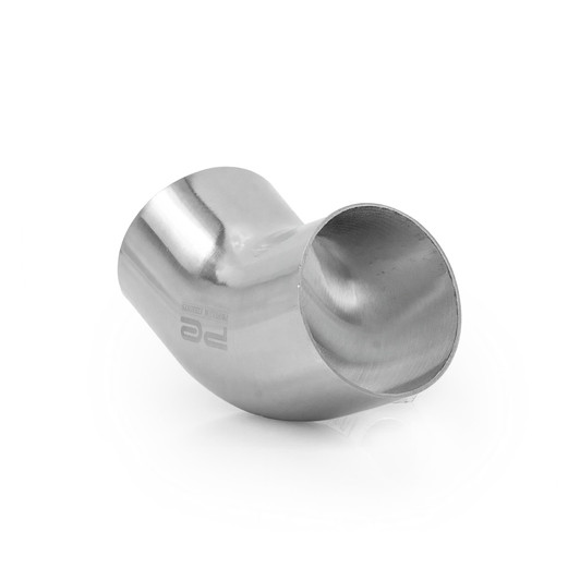 45 degree 2.5" 63mm Tight 1D Mandrel Exhaust Bend T304 Stainless Steel Polished