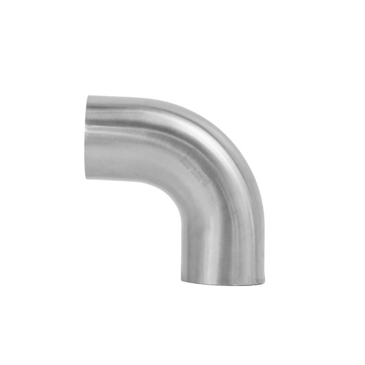 3 Inch 304 Stainless Steel Exhaust Elbow Bend - 90 Degree Mandrel Bent Pie Cut, 1.5mm Wall, Polished Finish