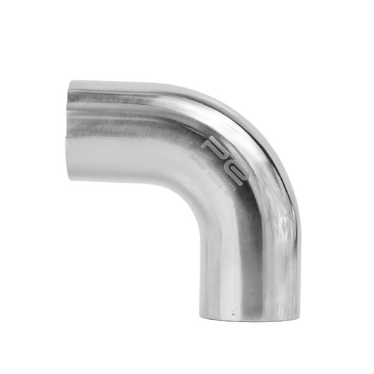 90 degree 1.50" 38mm Tight 1D Mandrel Exhaust Bend T304 Stainless Steel Polished