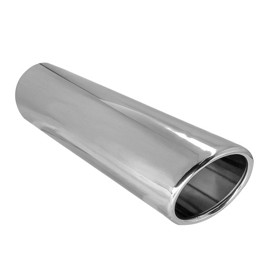 3 inch Round Slash Cut Mirror Polished 304 Stainless Steel Exhaust Tip  - PE35001