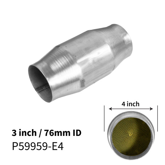 3" 76mm Profusion Universal High Flow Euro 4 Sports Cat 200 Cell CPSI