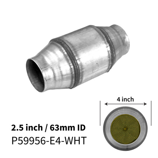 2.5" 63mm PFC Universal High Flow Metallic Euro 4 Sports Cat 200 Cell CPSI 450HP