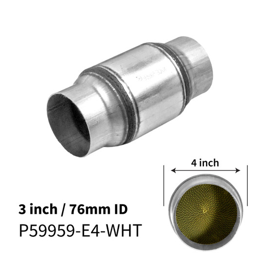 3" 76mm PFC Universal High Flow Marked Euro 4 Sports Cat 200 Cell CPSI 450HP