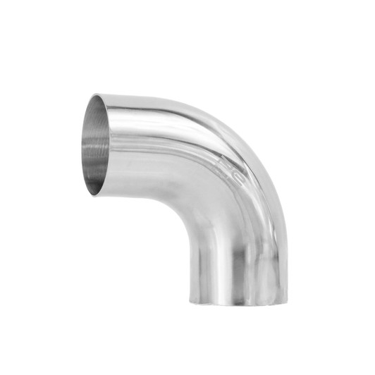 90 degree 2.75" 70mm Tight 1D Mandrel Exhaust Bend T304 Stainless Steel Polished