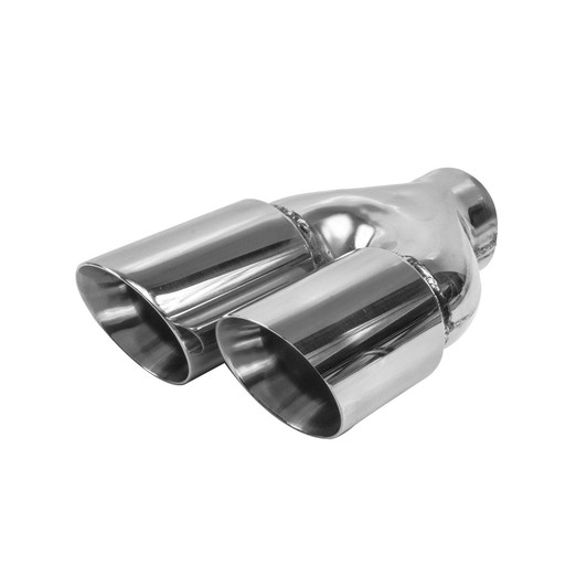 3inch Round Slash Cut Mirror Polished 304 Stainless Steel Exhaust Tip  - PE35061R