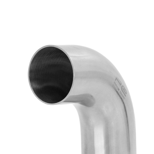 90 degree 2.37" 60mm Tight 1D Mandrel Exhaust Bend T304 Stainless Steel Satin Polished