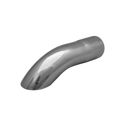 2 inch Mirror Polished Single 304 Stainless Steel Turn Down Exhaust Tail Pipe - PE51TDW