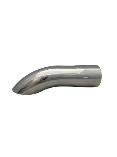 2 inch Mirror Polished Single 304 Stainless Steel Turn Down Exhaust Tail Pipe - PE51TDW
