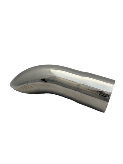 2.24 inch (57mm) (OD) Mirror Polished Single 304 Stainless Steel Turn Down Exhaust Tail Pipe - PE57TDW